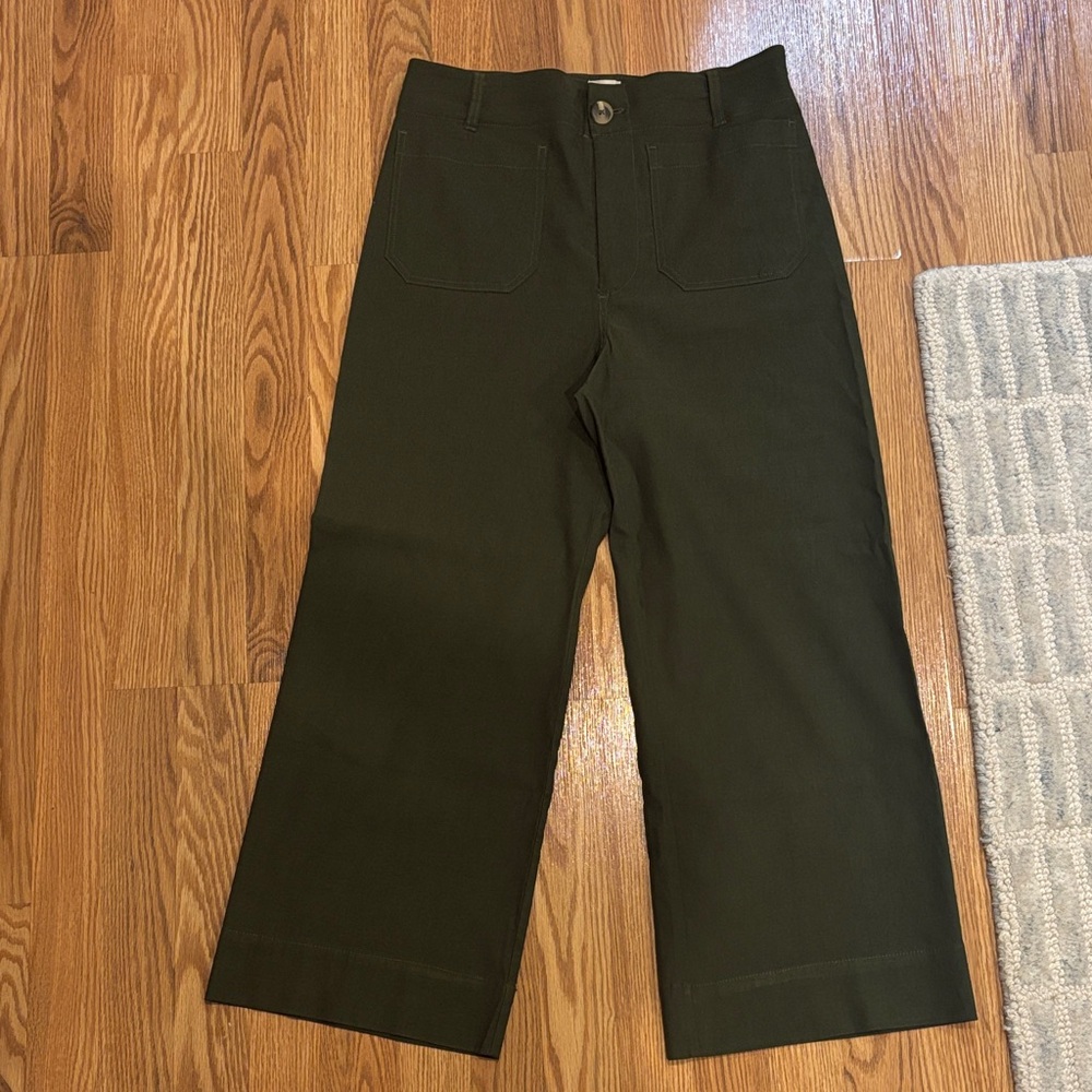 Maeve from Anthropologie (The Colette) Olive Green Trousers